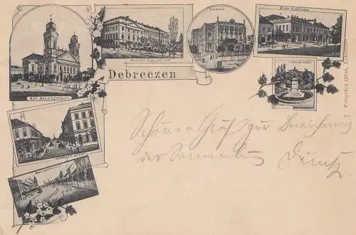 Hongrie: 1897: Carte de vue Debreczen