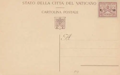 Vatikan: Ganzsache - Poste Vatican