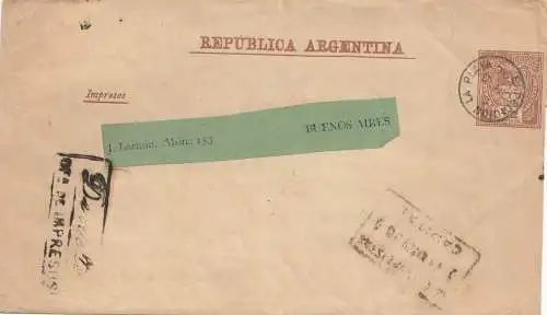 Argentine: 1890: Bande pleine de bande