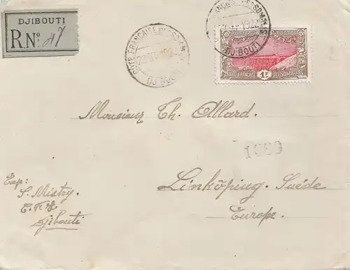 Éthiopie:Inscription Djibouti 1922 après Linköping