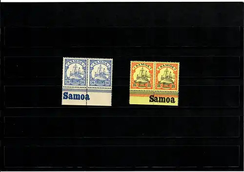 Colonies allemandes: Samoa 2x avec inscription Sunrand, **