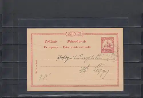 DSWA 1912: utilisation tardive du cachet Windhuk à la Poste de Leipzig