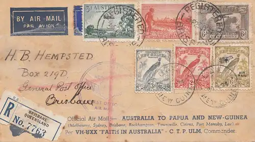 Australia: 1934: Air Mail registered Brisbane