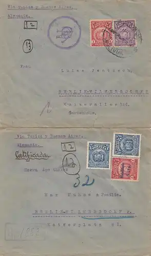 Bolivia/Bolivie: 1925: 2x Cochabamba to Berlin