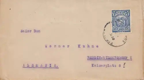 Bolivia/Bolivie: 1930 Cochabamba to Berlin, Junghans-watch,