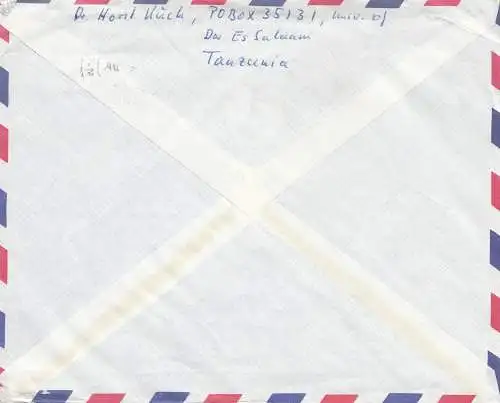 Tanzania: Dar Es Salaam Air Mail 1976 to BMW Munich