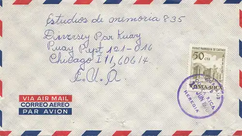 Costa Rica: 1970: Heredia to Chacago