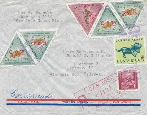 Costa Rica: 1963: Registered San Jose to München