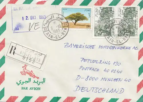 French colonies: Algerie: 1983 registered Ain-el Bya to BMW München