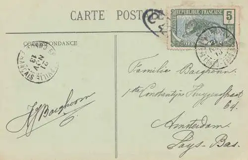 French colonies Congo 1913 post card No6, Riviere Sembe Brazzaville / Amsterdam