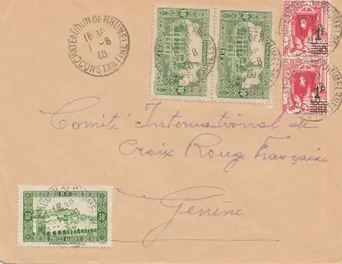 French colonies: Algerie 1940: Constantine to Croix Rouge-Genf
