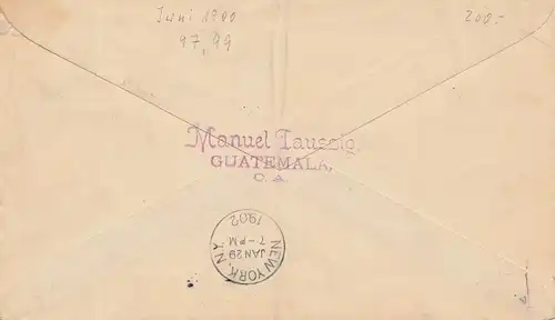 Guatemala: 1902: letter to New York