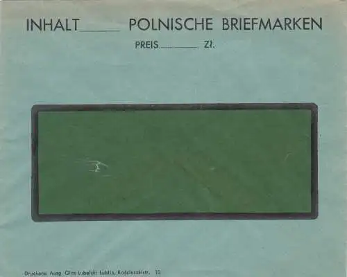 Formular Blanko Brief: Inhalt polnische Briefmarken