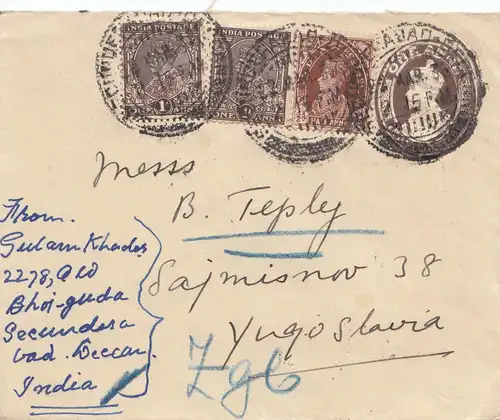 India 1938: letter Secundesa to Yugoslavia