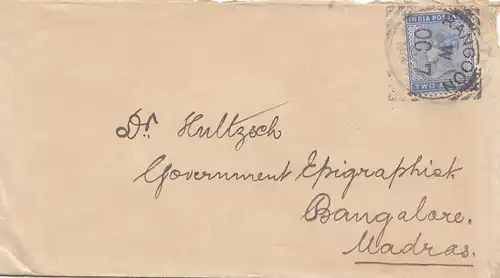 India: Letter Rangoon to Bangalore