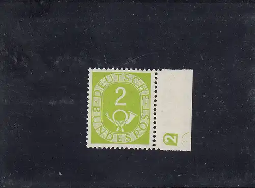 Bund: MiNr. 123 D2, post-fraîchissement, Posthorn