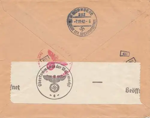 Maroc 1942: air mail to Nuremberg, pencil factory, cessor