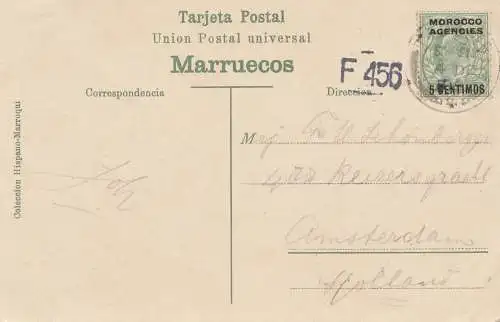 Maroc post card Tanger to Amsterdam