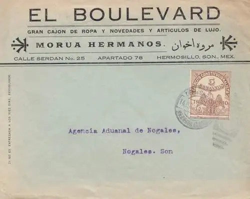 Mexico 1913: Hermosillo to Nogales. Son