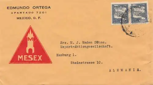 Mexico letter to Hamburg