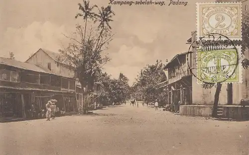 Sumatra 1931 post card Padang to Offenbach