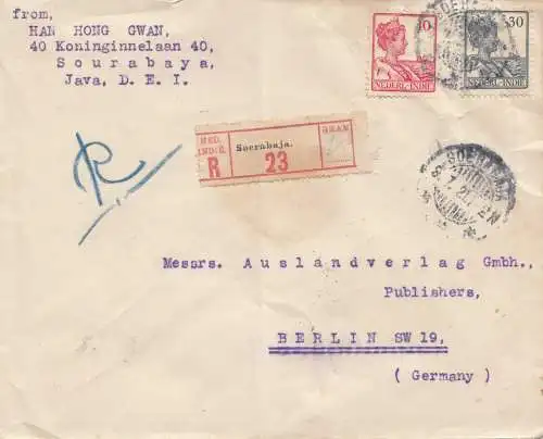 Java 1921: Registered Sourabaya to Berlin