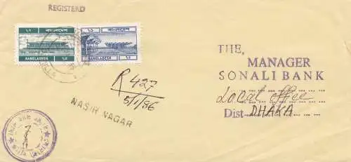 Pakistan: 1986: Nasir Nagar, Registered to Dhaka - Sonali Bank