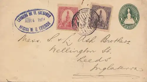 El Salvador 1904: letter to Leeds