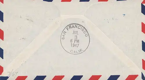 Thaïlande 1947: first clipper air mail flight Bangkok to San Francisco