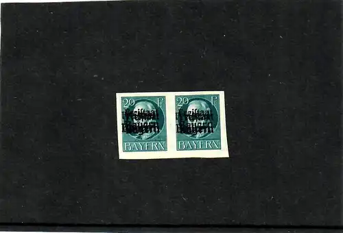 Bavière: MiNr. 157 B, DD, double pression, couple horizontal, *, Falz