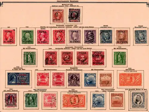 1873-1907 stamp collection: nearly complete, also american Occupation, */o