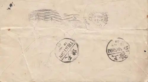 USA 1902: Stockton Milling San Francisco California to China, Tientsin, Shanghai