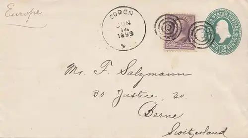 USA 1895: Dodon to Berne, Switzerland