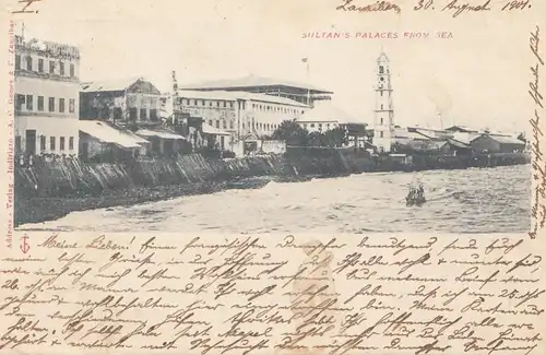 Zanzibar 1901: post card to Hambourg