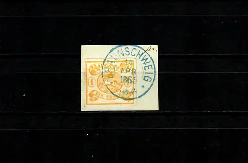 Braunschweig: MiNr. 14 A, cacheté 1865, signature BPP