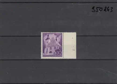 GG Generalgouvernement MiNr. 46, **, Seitenrand Sektor II, Feld 30