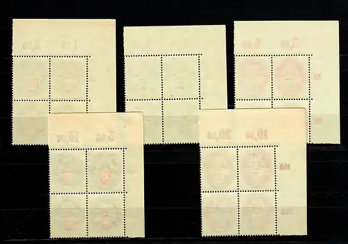 DR: Min. 425-429, Eckrand Quadruple VE1, post-fraîchissement, **