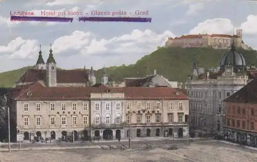 Carte de l'hôtel Ljubljana pri Sloni - Glavna posta- Grad