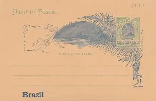 Brasil: post card; cart a bilhete