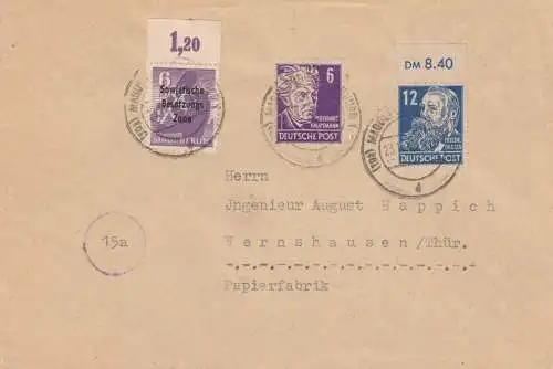 SBZ: Magdeburg-Sudenburg 1948 nach Wernshausen, Papierfabrik