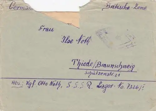 1949: UDSSR SSSR Lager nach Thiede/Braunschweig