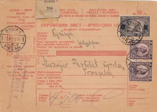 1923: parcel card 1924