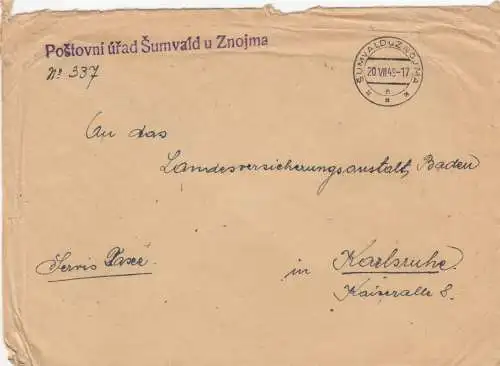 1948: Sumvald u Znojma to Karlsruhe