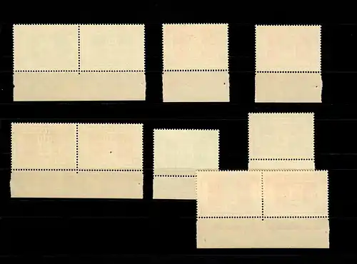 Württemberg: MiNr. 123-129, postfrisch, **, komplett mit HAN Nummer