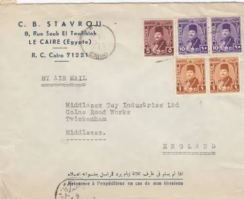 5x covers 1930/50 from Cairo to England