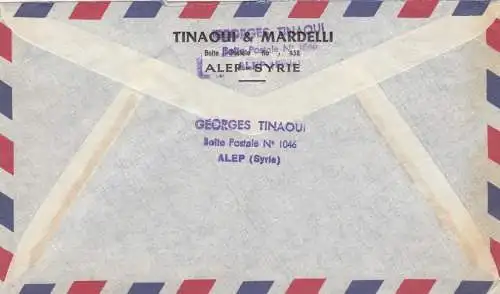 1961: air mail Alep to Frankfurt.