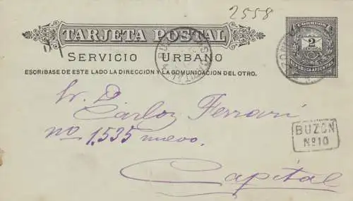 Post card 1897 Montevideo to Capital