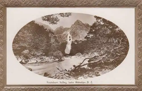 2x post cards: Dunedin gardens, Routeburn Valley