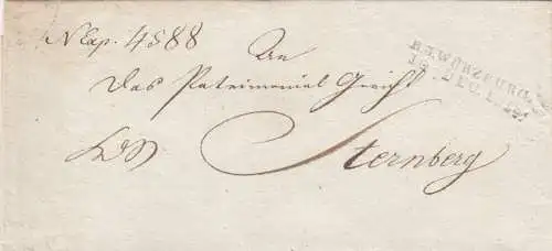 Brief von Würzburg 1818 nach Sternberg