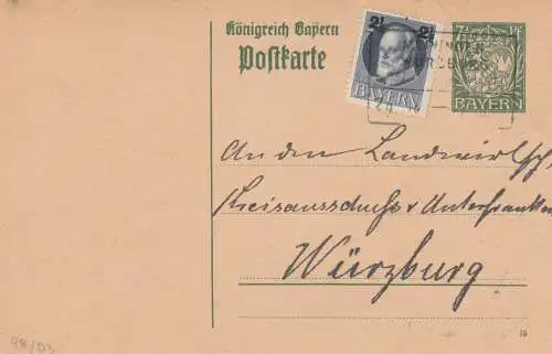 Carte postale de Meiningen-Würzburg